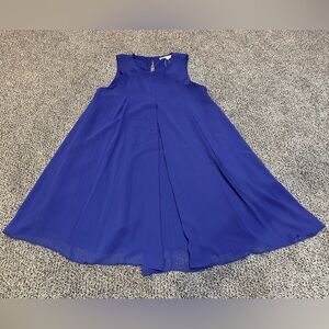 BCBGeneration M Cobalt Blue Chiffon Pleated  Swing Dress R $108 NWT